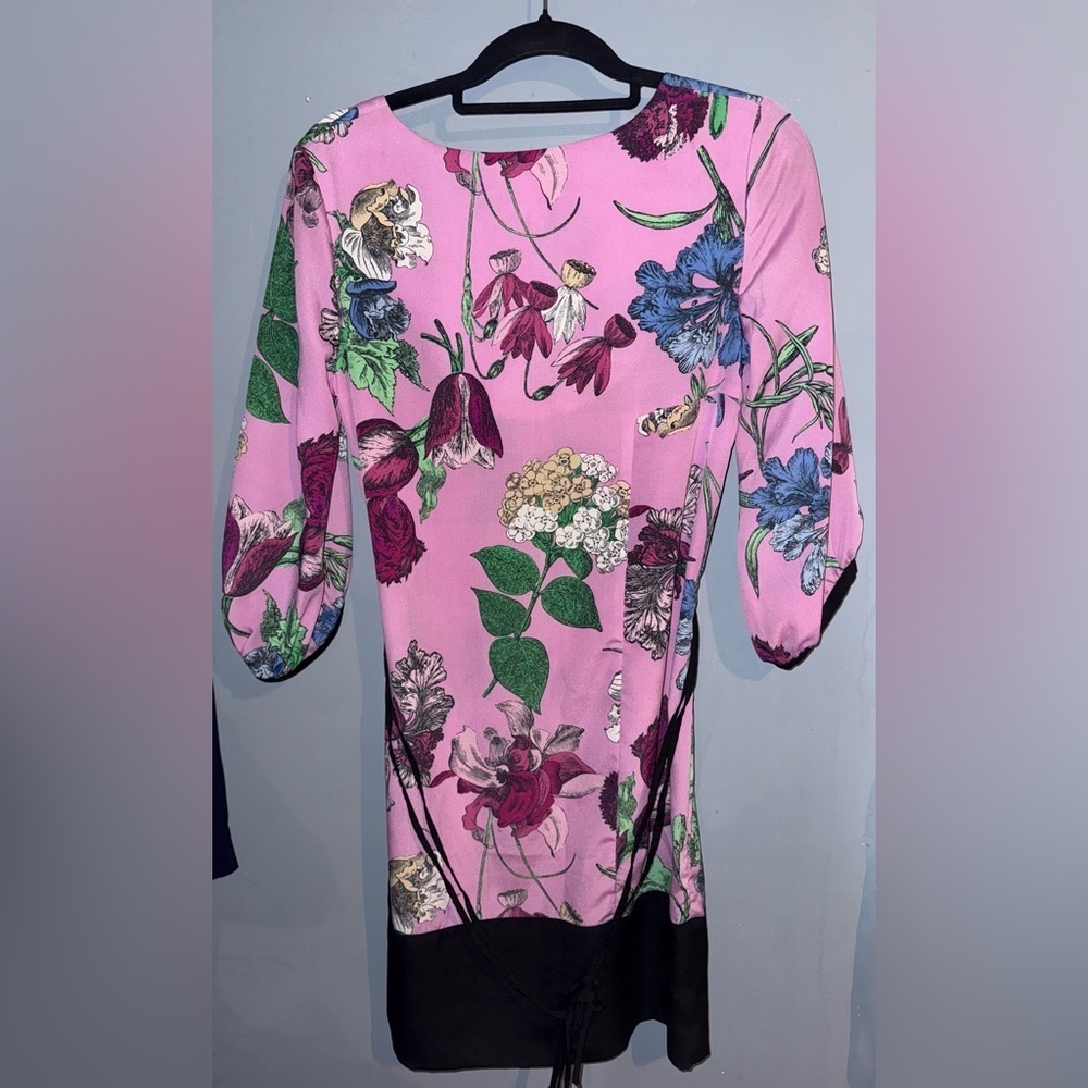 New York & Company Multicolor Floral Dress: size small - Picture 2 of 4